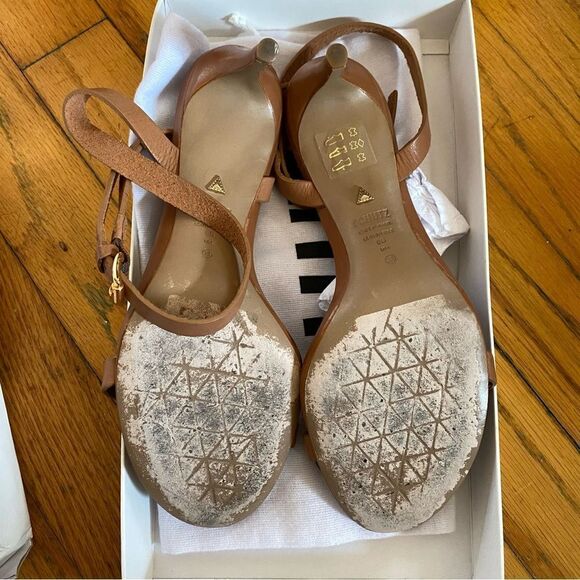 Schutz Aurora mid stiletto leather sandals shoes high heels strappy Revolve 6 - Picture 8 of 11
